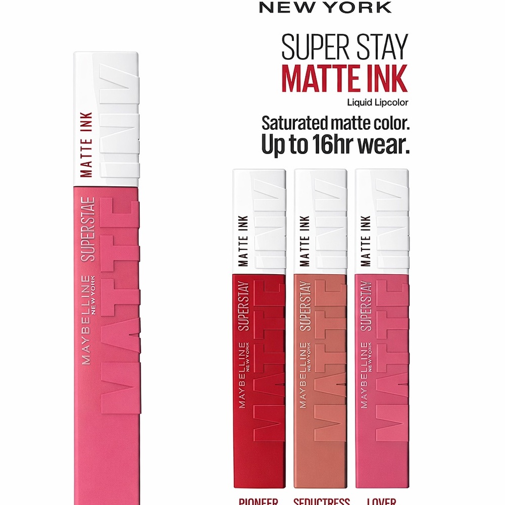 Maybelline Super Stay Matte Ink Lipstick Trio - Pioneer, Seductress, Lover